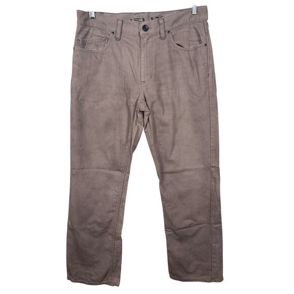 Helix Other - Helix N56 Relaxed Straight Jeans Men 34x30 Brown Denim 5-Pocket Grunge Punk Rock